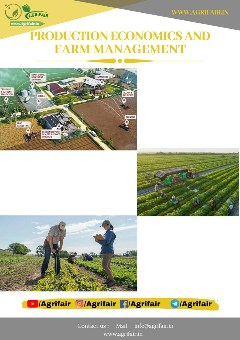 Production Economics and Farm Management pdf - AgriFair