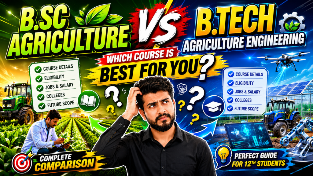 B.Sc Agriculture vs B.Tech Agriculture Engineering