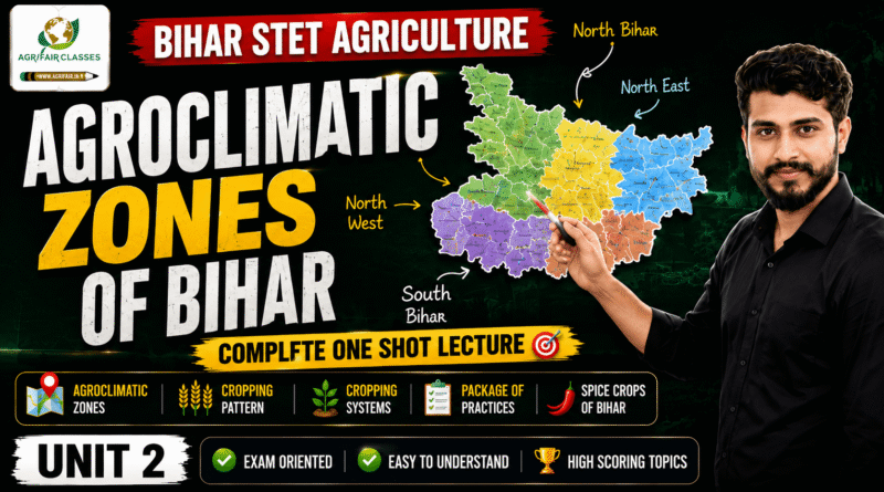 Bihar STET Agriculture Unit 2 Agro Climatic Zones of Bihar and Package of Practices