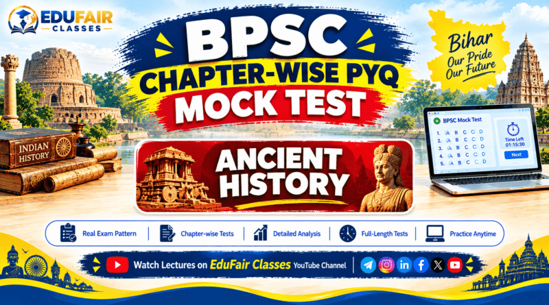 Ancient History BPSC Chapter Wise PYQ Mock Test – 30+ Years PYQs
