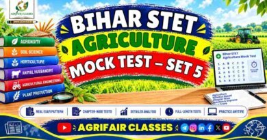 Bihar STET Agriculture Mock Test Set 5 – Free Online Agriculture Test