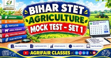 Bihar STET Agriculture Mock Test Set 1 – Free Online Agriculture Test