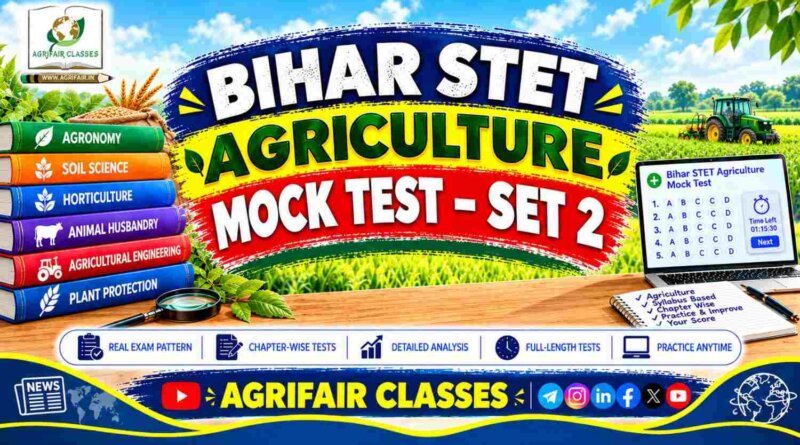 Bihar STET Agriculture Mock Test Set 2 – Free Online Agriculture Test