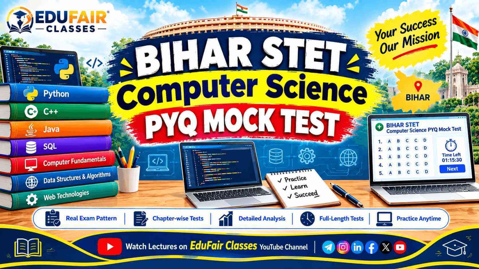 Bihar STET Computer Science PYQ Mock Test – Free Previous Year Questions