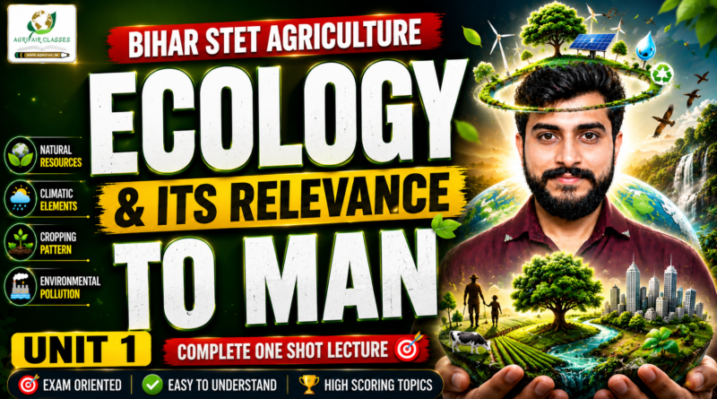 Ecology and its relevance to man