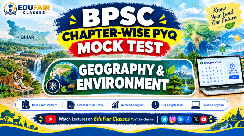Geography BPSC Chapter Wise PYQ Mock Test – 30+ Years PYQs