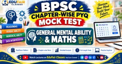 General Mental Ability BPSC Chapter Wise PYQ Mock Test – 30+ Years PYQs