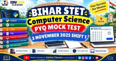 Bihar STET Computer Science PYQ 3 November 2025 Shift 1